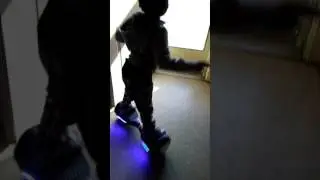 My 4 year old sister rideing  MY hovertrack