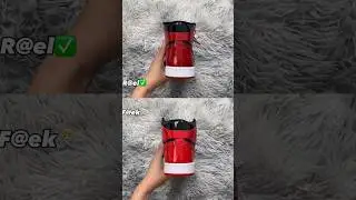 Real Vs Fake Patent Bred Jordan 1 #sneakerhead #sneakers #viral