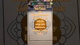 Fast Colour My Printable Mandala Colouring book with Me Using only Halloween inspired Colours Part 2