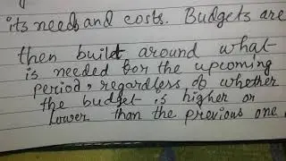 Zero-based budgeting concepts/bengali & english