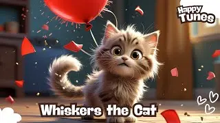 🎵 Happy Tunes - Whiskers the Cat 🐱✨ | Playful Kids Song | Nursery Rhymes 🎵