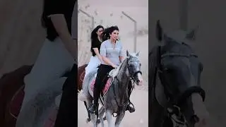 Dubai Desert Dream: Girls on Horses #dubaigirl #horseriding #arabic #shorts #trending