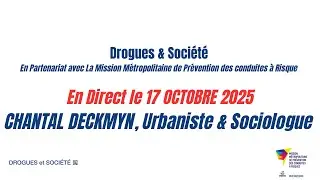 [ 🔴 EN DIRECT ] Drogues & Soci&eacute;t&eacute; et La MMPCR re&ccedil;oivent Chantal Deckmyn, Urbaniste & Sociologue.