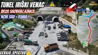 Najduži Tunel u Srbiji IRIŠKI VENAC, izgradnja brze saobraćajnice Novi Sad - Ruma #dronevideo