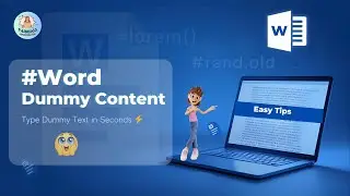 Learn How to Create Dummy Text in Word | Best Microsoft Word Tips 2025 | Easy Tutorial in Hindi