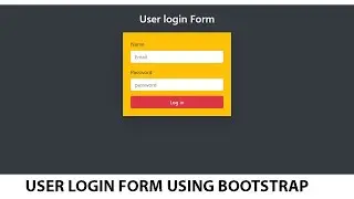 how to create login form using html and Bootstrap