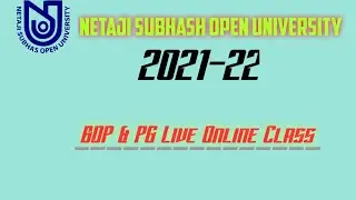 NSOU Online Live Class BDP & PG Info-03-10-2021