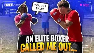 ELITE AMATEUR CALLS OUT BOXER (Street Boxing ) Gets Intense!!