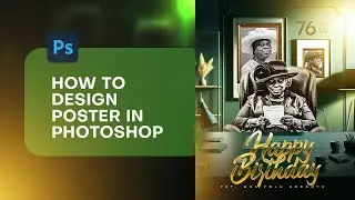 How to Design Birthday Poster🔥❤️ Photoshop