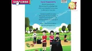 Social Responsibility | Our world becomes green 5th Std English Poem with Lyrics | English 👍
