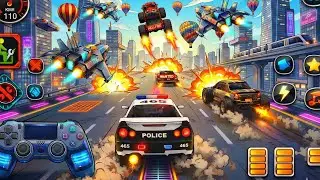 Police Car Chase Simulator 3D - Real City Cop Pursuit Android Gameplay #5 | Skeleton Play
