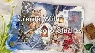 Creative Spreads with Soto Studios🥰 | Scrapbook Supplies| Junk Journaling | Scrapbooking Idea | ASMR