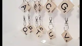 Scrabble Tile Letter Keyrings Bag Charms Marquise Jewellery