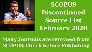 SCOPUS Discontinued Source List February 2020 | M Milton Joe