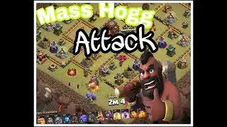 Clash of clans| TH 10 New Mass hogg attack strategy|| with wall wrecker| 2018 best hog attack
