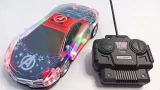 🔥Unboxing Captain America RC Car with Lights | Avengers Remote Control Car | Radio Control Car