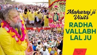 Maharaj ji taking darshan of Radha Vallabh ji @BhajanMarg @ShriHitRadhaKripa