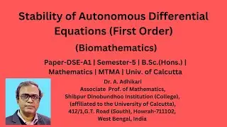 U-1.3 Stability of Autonomous first order Diff Equation