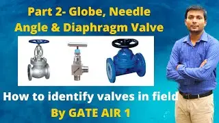 Type of Valves | Globe, Needle, Angle & Diaphragm Valve | How to identify valves in field in Hindi