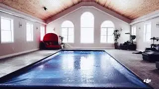An oasis fiberglass pool with auto safety cover by Skyview pool and spa.