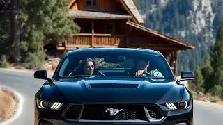 𝐟𝐮𝐥𝐟𝐢𝐥𝐥 𝐦𝐲 𝐝𝐫𝐞𝐚𝐦𝐬: Driving the Mustang at mountain with Her to Our Dream Cabin