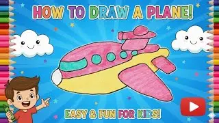 How to Draw a Plane for Kids ✈️ | Easy & Fun Drawing Lesson