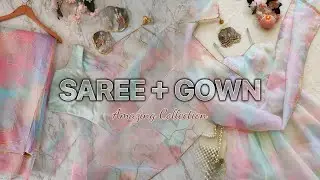 Organza Fabric Saree + Gown Combo Offer! Offer! Offer! #saree #gown @swara.designer