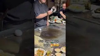 Hoowww??? Amazing MAGIC Trick by an absolute PRO #viral #hibachi #trending #food #tricks