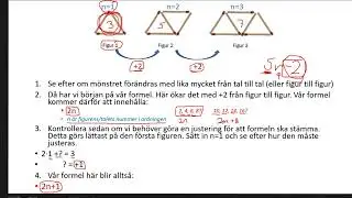 Mönster 1   skriva formler för en aritmetisk talföljd