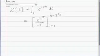 Laplace transform of the constant function