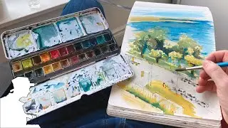Urban Sketching with Ink and Watercolor | Lake Shore Park