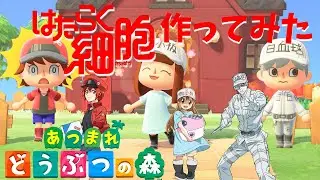 【あつ森】はたらく細胞の「赤血球」「白血球」「血小板」を作ってみた【マイデザイン】初心者向け【あつまれどうぶつの森】