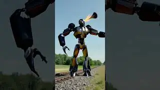 🤖 New transformers! Robotics classic train transformation. #robot #shorts #fyp #viral #bicycle #ai