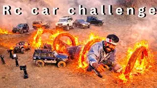 RC Land Cruiser vehicles VS 🔥 fire And mud Ultimate Test extreme Fly Bridge ￼ Challenge #landcruiser