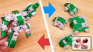 LEGO brick Turtle combiner transformer robot tutorial Turtle Q #LEGO #MOC #レゴ変形ロボ #レゴアイデア #레고변신로봇