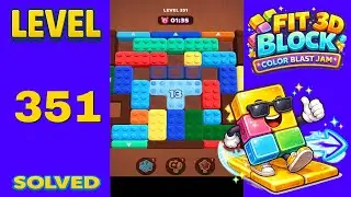 Fit Block 3D &ndash; Level 351 | Walkthrough Fast & Clean Solution
