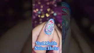 Marble Nailart Design At Home #nails #nailart #shorts #viralvideo #nailtutorial #nailtrends