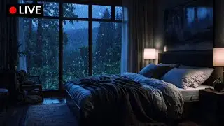 Rain Sounds For Sleeping - Sleep Instantly With Heavy Rain and Cozy Ambience | ASMR