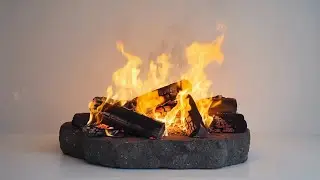 Fireplace &ndash; 10-Hour Circular Fire Pit | Burning Logs & Studio Flames in Full HD