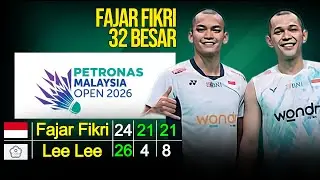 Fajar/Fikri vs Lee/Lee (Tpe) 32 Besar Malaysia Open 2026 | Live Badminton Reaction + Score