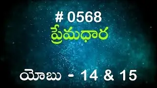 #TTB యోబు 14 & 15 (#568) Telugu Bible Study Premadhara