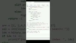 Binary Search in Python #python #coding #python #programminglanguage