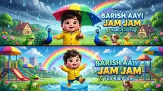  Barish Aayi Jam Jam &ndash; Kids Nursery Rhyme | Hindi Balgeet for Children 🌈🐅🙊🐦&zwj;🔥#kidsrhymes #cartoon 