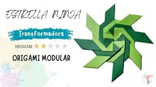 Tutorial PASO a PASO Estrella Ninja Transformadora. Transforming Ninja Star. ORIGAMI MODULAR.