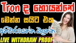 Make money online Sinhala/Tron price today/earn free crypto 2020/crypto news today/sl pancha/Tron/lk