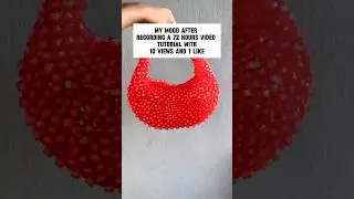 Detailed tutorial on my channel | Subscribe #diy #beadedbag #viralshort #fypyoutube #craft #handmade