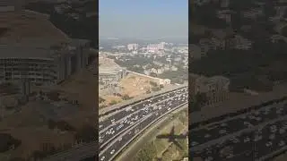 New Delhi City Highway Aerial View