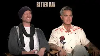 Robbie Williams BETTER MAN movie interviews Jonno Davies, Raechelle Banno, Michael Gracey 4K