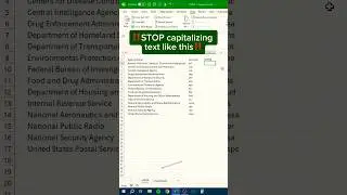 How to convert text into ALL Capitals in Excel ‼️ #shorts #excel #computer