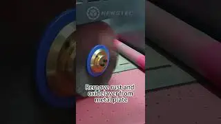 Metal finishing machine, iron plate rust removal#metal #grinding #polishing